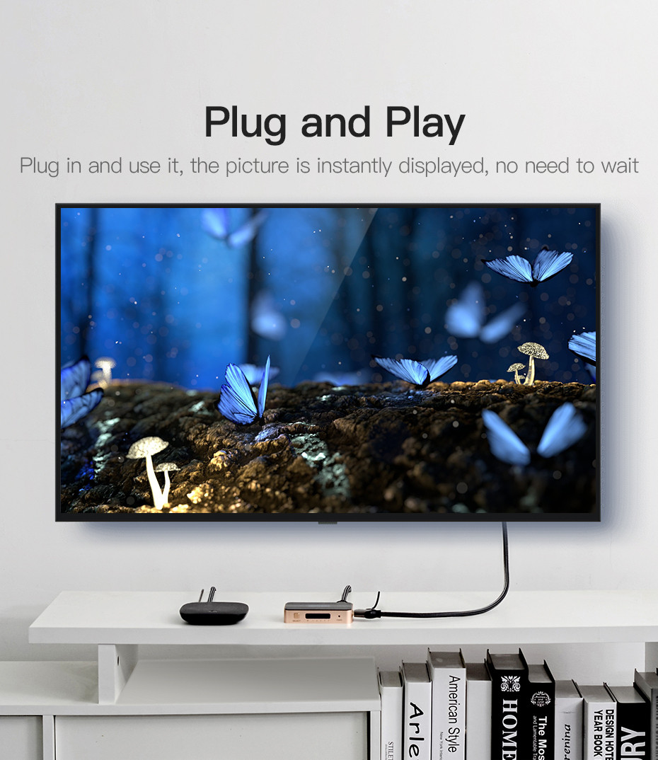 Vention HDMI  5be-1ki switcher Fekete-arany