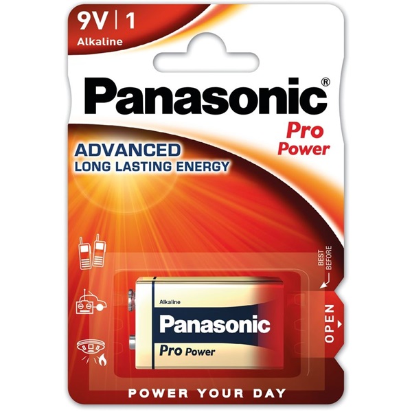 Panasonic Alkaline Pro Power 9V elem (1db / blister) (6LR61PPG/1BP) Panasonic Alkaline Pro Power 9V elem (1db / blister) (6LR61PPG/1BP)