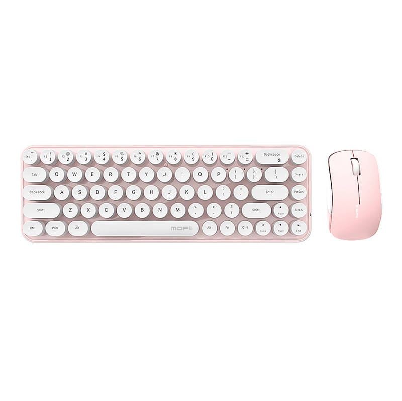 MOFII Bean 2.4G vezeték nélküli billentyűzet + egér készlet fehér pink (SMK-676367A WP) MOFII Bean 2.4G vezeték nélküli billentyűzet + egér készlet fehér pink (SMK-676367A WP)