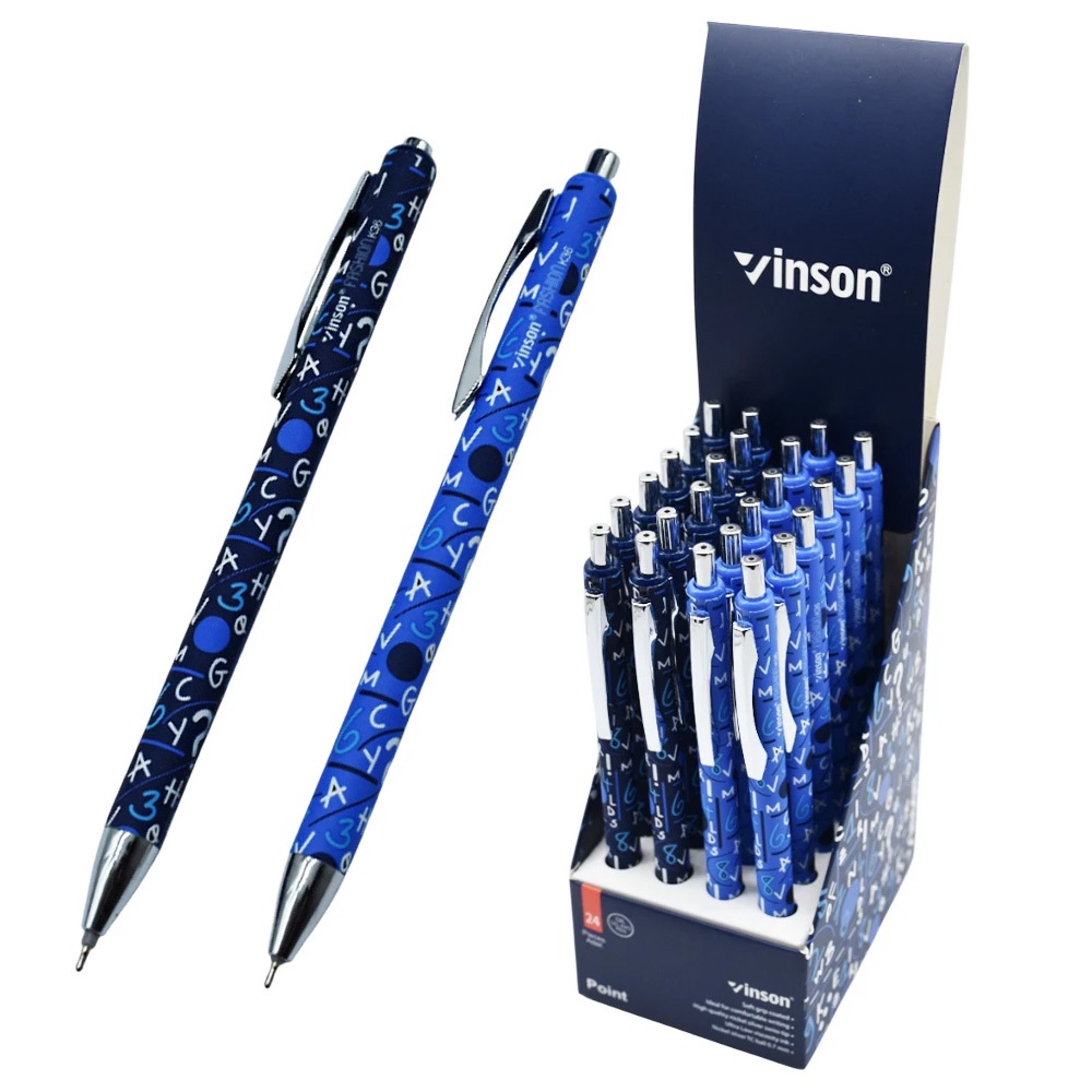 Vinson Golyóstoll nyomógombos 0,7mm Point vegyes test displ 24 db/display (K36) Vinson Golyóstoll nyomógombos 0,7mm Point vegyes test displ 24 db/display (K36)