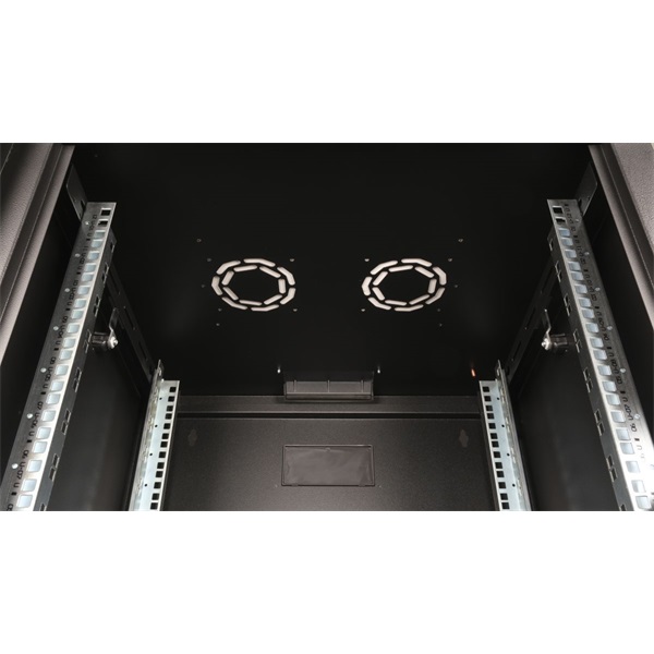 Equip Fali Rackszekrény   EPM-12-6060-B-CBAA  19"  12U 600x600mm előre szerelt Fekete 