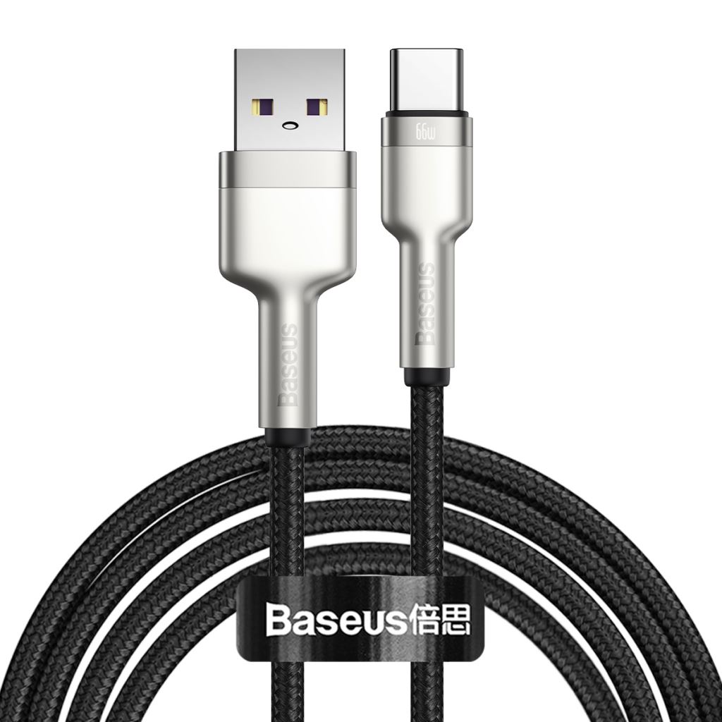 Baseus Cafule USB-A - USB-C töltőkábel 66 W 2m fekete (CAKF000201) Baseus Cafule USB-A - USB-C töltőkábel 66 W 2m fekete (CAKF000201)