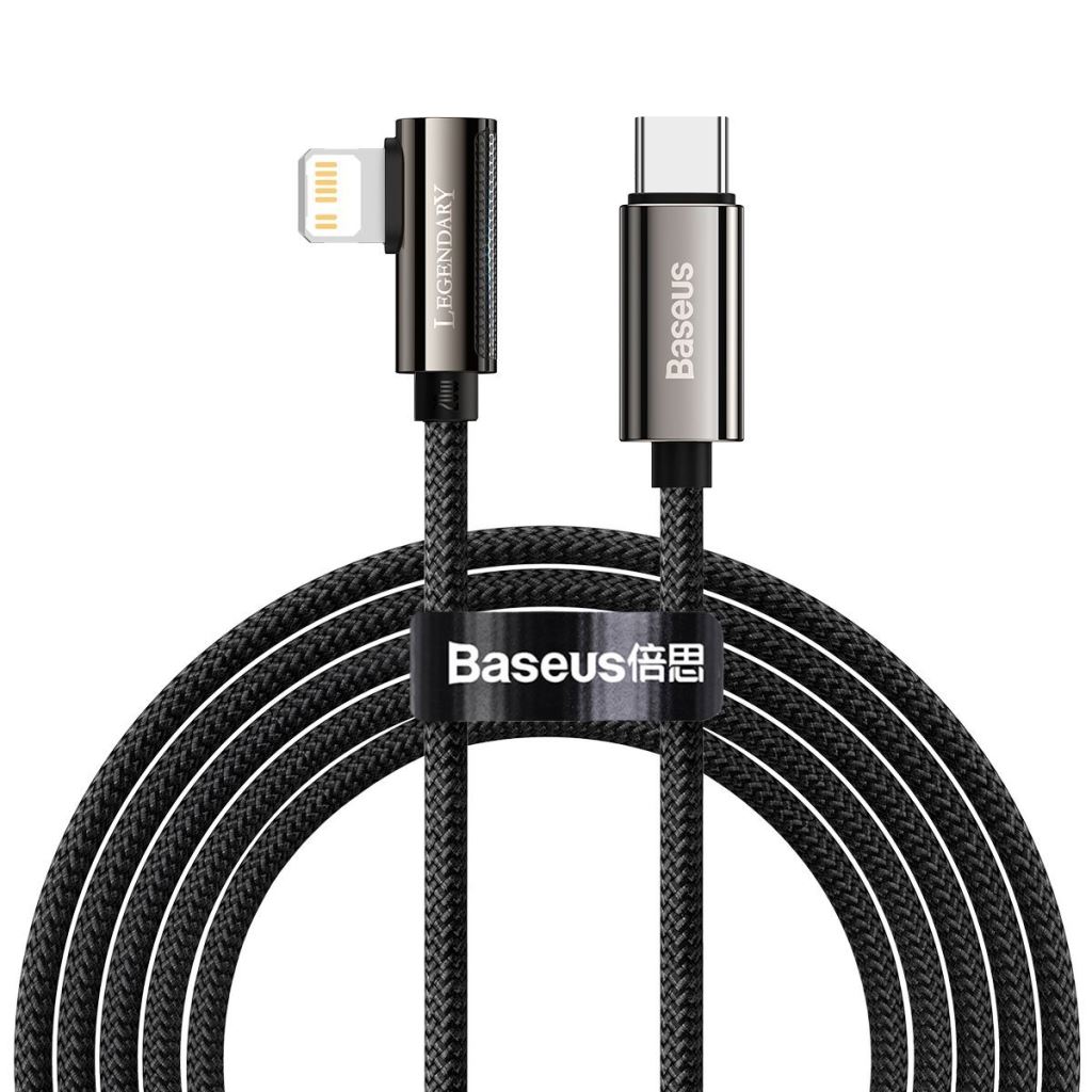 Baseus Legend Series USB-C és Lightning derékszögű töltőkábel, PD, 20 W, 2m, fekete (CATLCS-A01) Baseus Legend Series USB-C és Lightning derékszögű töltőkábel, PD, 20 W, 2m, fekete (CATLCS-A01)