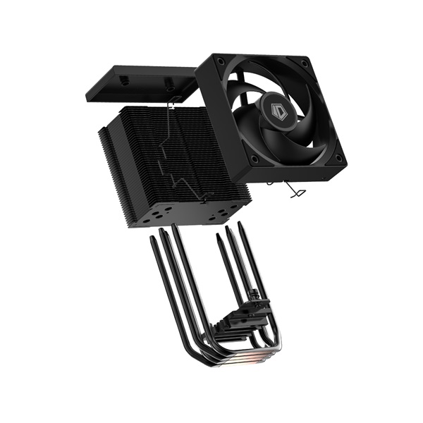ID-Cooling  SE-904-XT BLACK  29,1dB  max. 80,02 m3/h 4pin csatlakozó  3 db heatpipe  9cm  PWM CPU Cooler