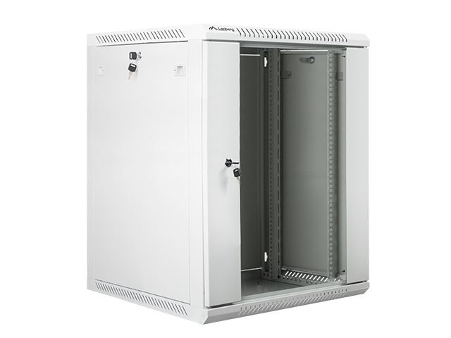 Lanberg 15U 19" fali rack szekrény 600x600mm szürke (WF01-6615-10S)