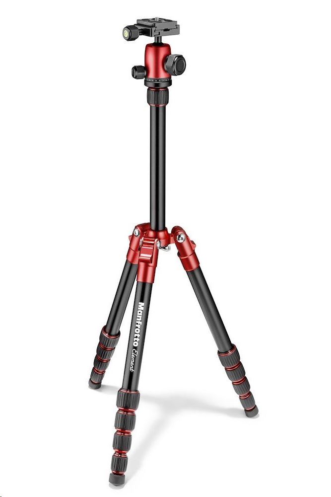 Manfrotto MKELES5RD-BH tripod gömbfejjel fekete-piros