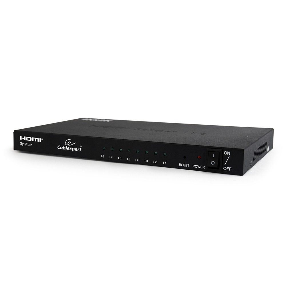 Gembird DSP-8PH4-03 HDMI Splitter 8 ports  Switch Fekete