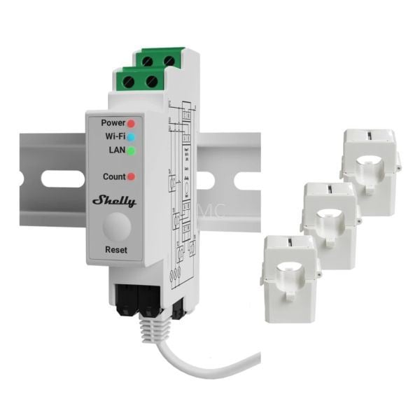 Shelly Pro 3EM három fázisú professzionális Wi-Fi+Ethernet fogyasztásmérő (ALL-REL-PRO3EM) Shelly Pro 3EM három fázisú professzionális Wi-Fi+Ethernet fogyasztásmérő (ALL-REL-PRO3EM)