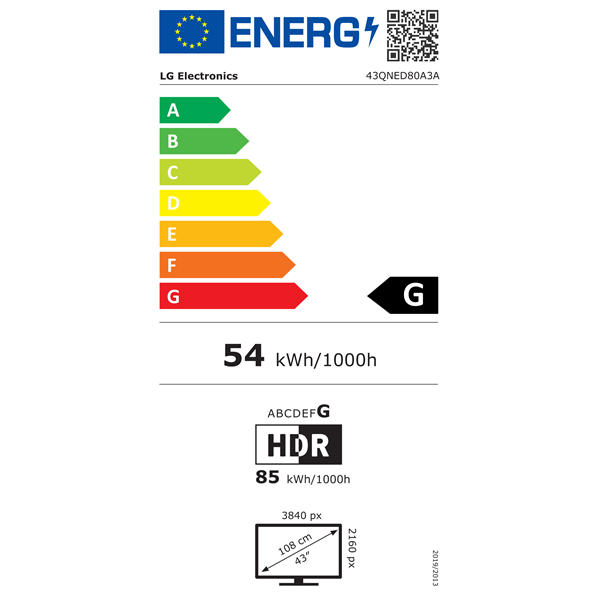 Lg 43QNED80A3A UHD QNED SMART Televízió
