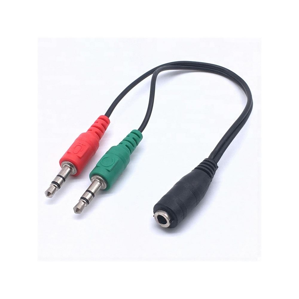 Blackbird Stereo jack 1x 3.5mm 4 pin anya 2x 3.5mm 3 pin apa átalakító (BH1262)