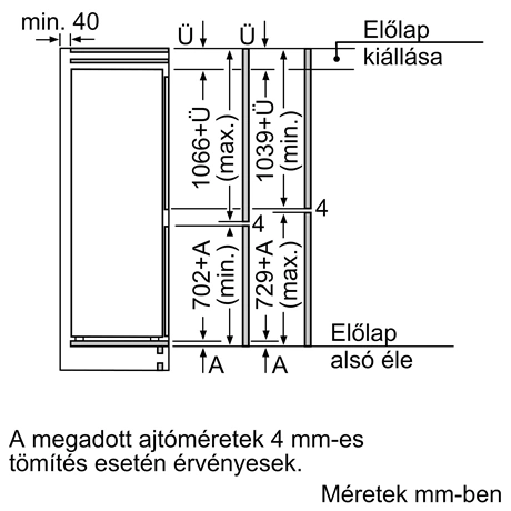 Bosch KIN86VFE0 Beépíthető alulfagyasztós hűtőszekrény