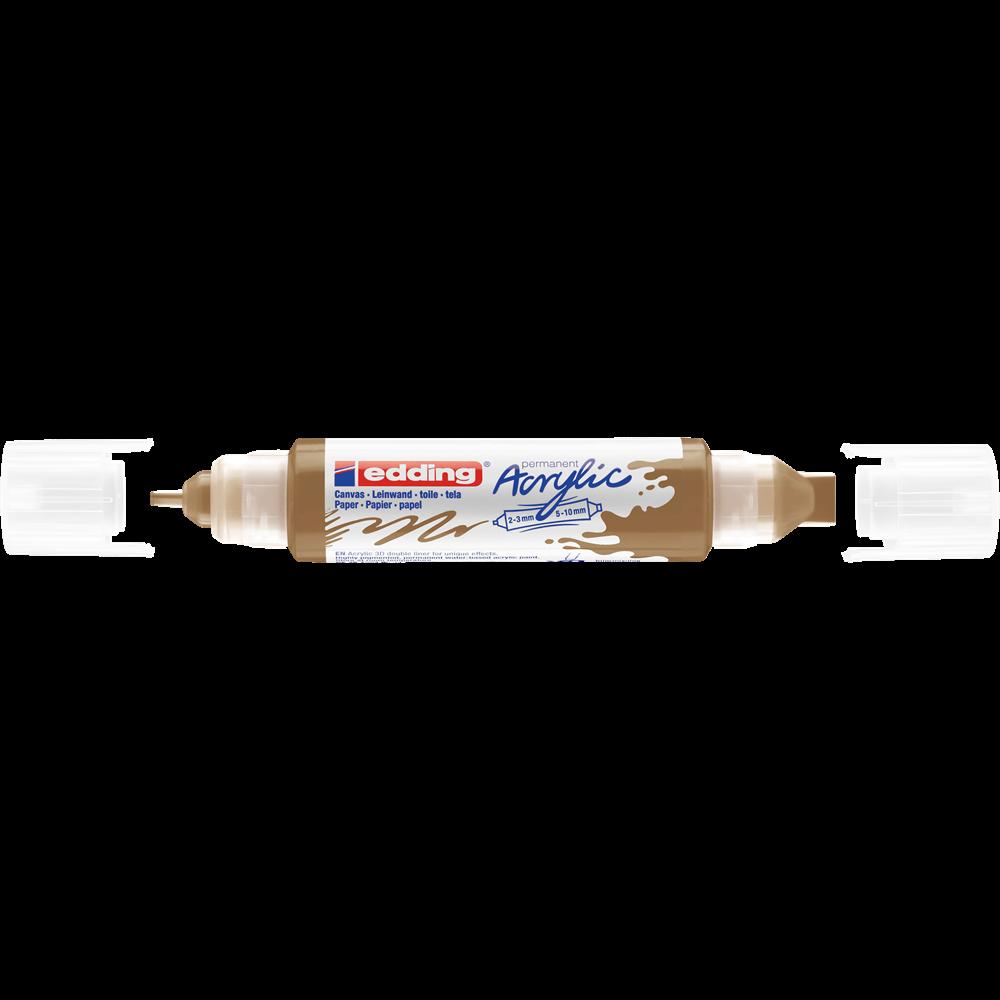 Edding Akril marker 2-3mm, és 5-10mm, 3D kétvégű  5400 arany (7580247019)
