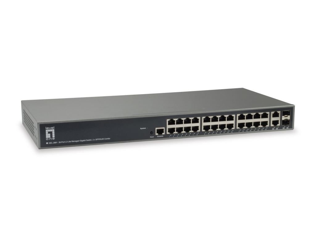LevelOne GEL-2681 26 Portos L3 Lite Managed Gigabit Switch