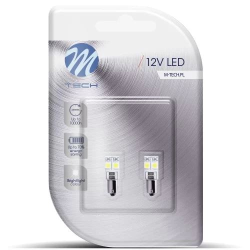 M-Tech BA9S LED 4x5050 SMD Can-Bus fehér színű pár (72LB314W)