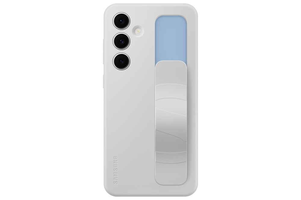 Samsung Galaxy S24 FE álló tok szíjjal szürke