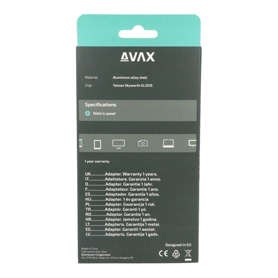  AVAX HB901 PRIME Type C - 4x3.0 USB HUB +CF töltés