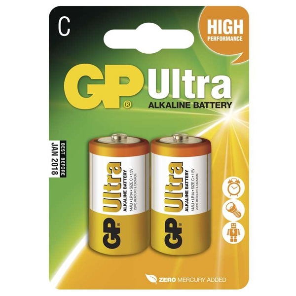 GP 1.5V Ultra alkáli 14AU baby(C) elem (2db/bliszter) (GP14AU-BL2) GP 1.5V Ultra alkáli 14AU baby(C) elem (2db/bliszter) (GP14AU-BL2)