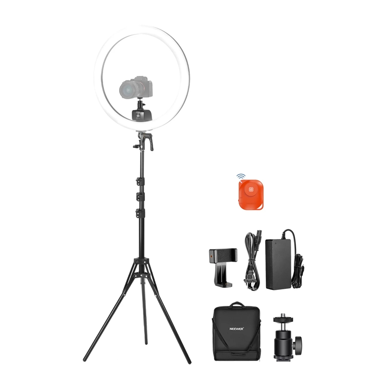 Neewer SRP18C 17 cm-es szelfikészlet kerek LED-es telefonlámpával