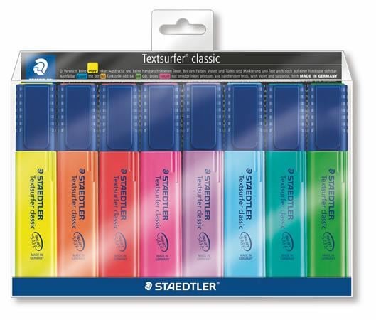 Staedtler "Textsurfer Classic 364" szövegkiemelő készlet 1-5 mm 8 szín (364 WP8) Staedtler "Textsurfer Classic 364" szövegkiemelő készlet 1-5 mm 8 szín (364 WP8)