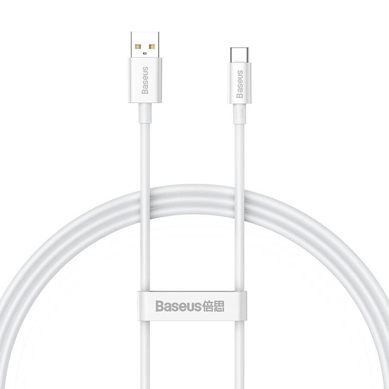 Cable USB do USB-C Baseus Superior 100W 1m (white)