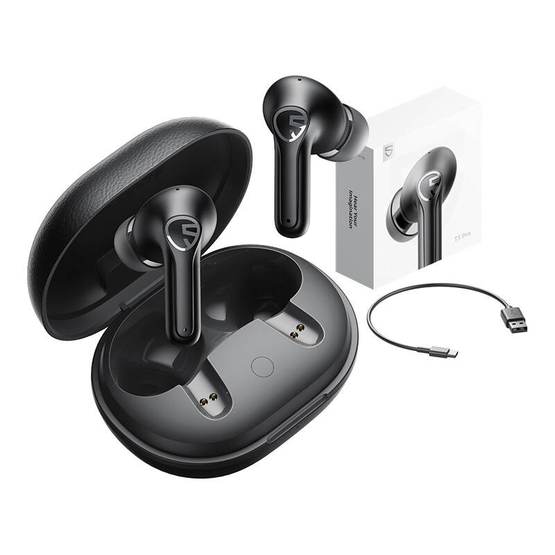 Soundpeats T3 PRO ANC TWS fülhallgató Fekete 