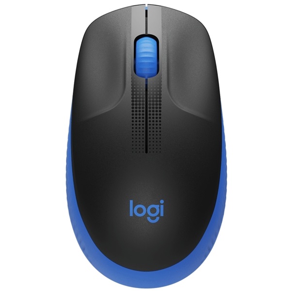 Logitech M190 teljes méretű vezeték nélküli optikai egér kék-fekete (910-005907)