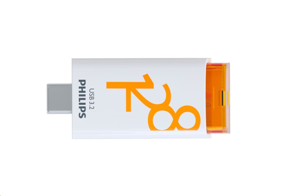Pen Drive 128GB Philips USB-C 3.2 Gen 1 fehér-narancs (PH115057) Pen Drive 128GB Philips USB-C 3.2 Gen 1 fehér-narancs (PH115057)