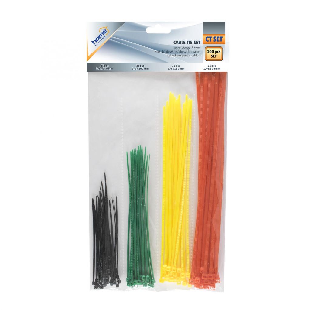 Somogyi kábelkötegelő szett, színes, 100db (CT SET)