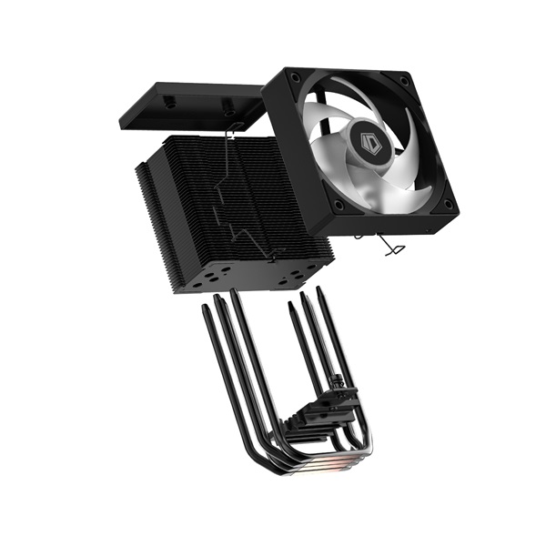 ID-Cooling SE-904-XT ARGB BLACK  29,1dB  max. 80,02 m3/h 4pin csatlakozó  3 db heatpipe  9cm  PWM CPU Cooler
