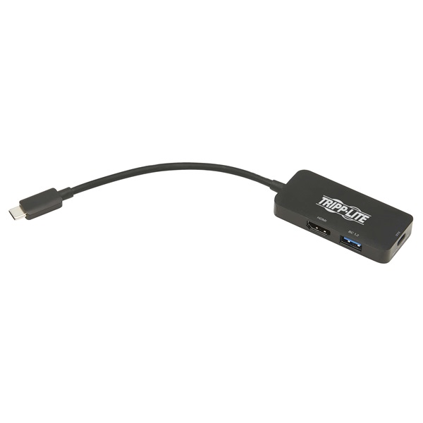 TRIPP LITE USB-C adapter, multiport, HDMI 4K 60Hz, 4:4:4, HDR, USB-A, 100W PD töltés, fekete TRIPP LITE USB-C adapter, multiport, HDMI 4K 60Hz, 4:4:4, HDR, USB-A, 100W PD töltés, fekete
