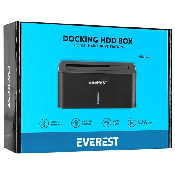 Everest   HD3-530  2,5"/3,5" HDD USB-A 3.0 HDD Dokkoló szürke 