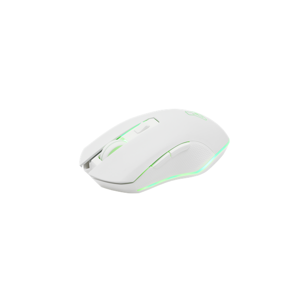 The G-Lab  KULT HELIUM WL W 3200 DPI RGB LED Vezeték nélküli Gamer Egér Fehér 