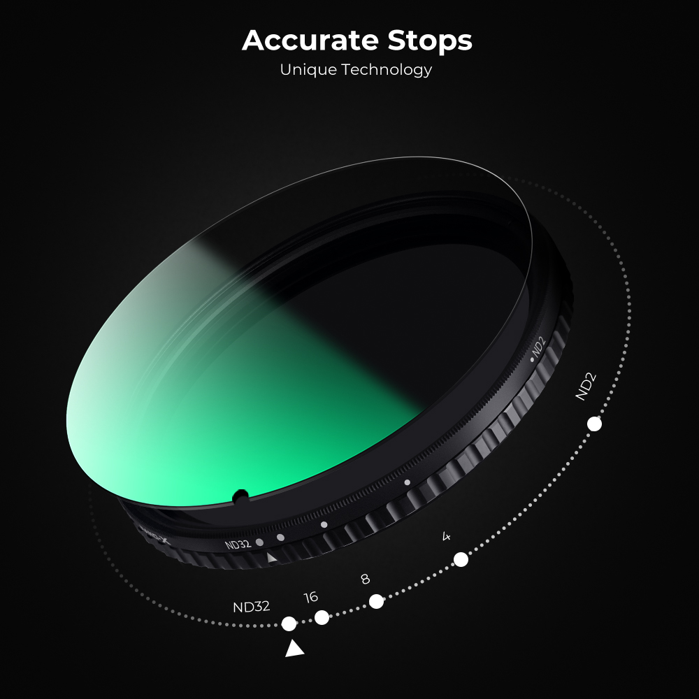 K&F Concept NANO-X, VARIO ND 2-32 szűrő, W/O Black cross, vízlep., karcálló, +3db törlőkendő, 46mm