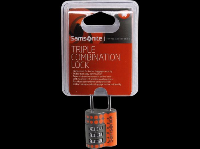 Samsonite Travel Accessories számzáras bőrönd lakat narancssárga  U23*76103 