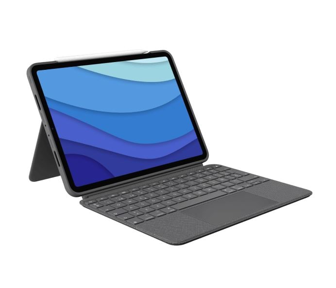 Logitech Combo Touch Dansk/Norsk/Svenska/Suomalainen (Qwerty) iPad Pro 11-inch (1st, 2nd, 3rd & 4th gen) billentyűzettok Oxfordi szürke (920-010147)