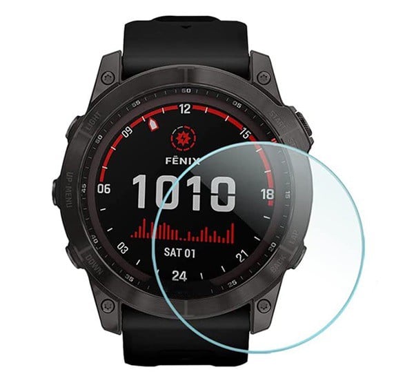 Kijelzővédő üveg (2.5D, lekerekített szél, karcálló, 9H) ÁTLÁTSZÓ [Garmin Fenix 7X]