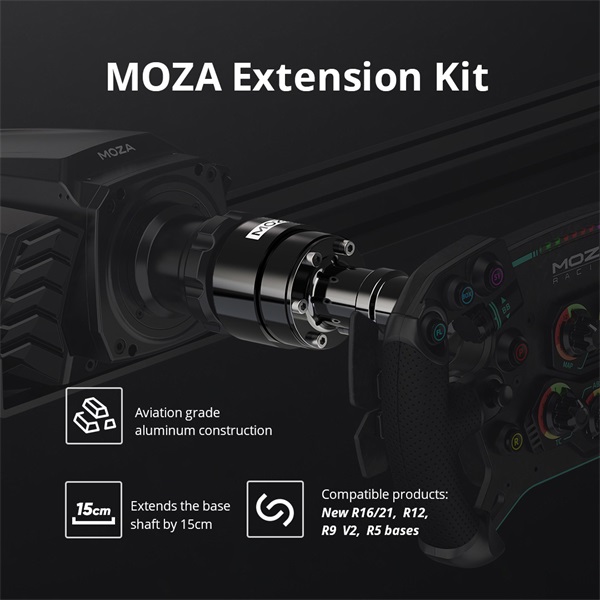 Moza Racing kiegészítő   Hosszabbító rúd Extension Rod  150mm 