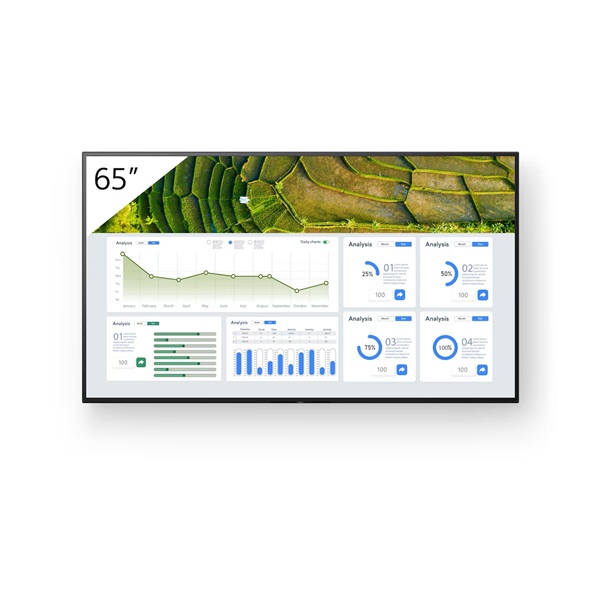 SONY Bravia 24/7 FW-65BZ30L 65" professzionális LCD kijelző  Android TV 