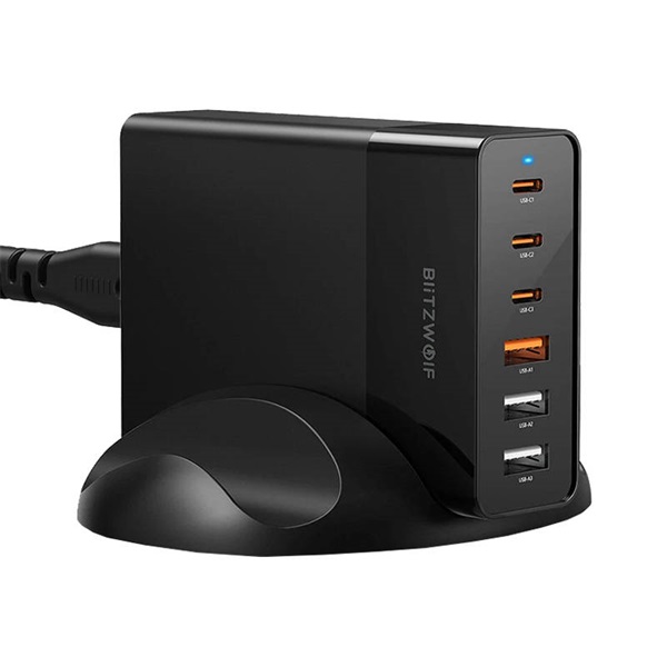 Blitzwolf BW-S25, 75W, 3x USB + 3x USB-C töltő Blitzwolf BW-S25, 75W, 3x USB + 3x USB-C töltő