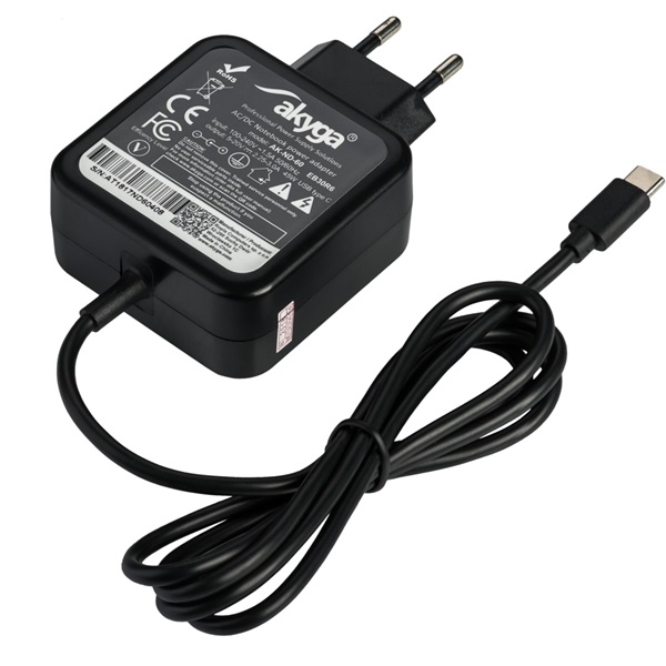 Akyga Notebook Tápegység Unierzális USB-C 45W (AK-ND-60)