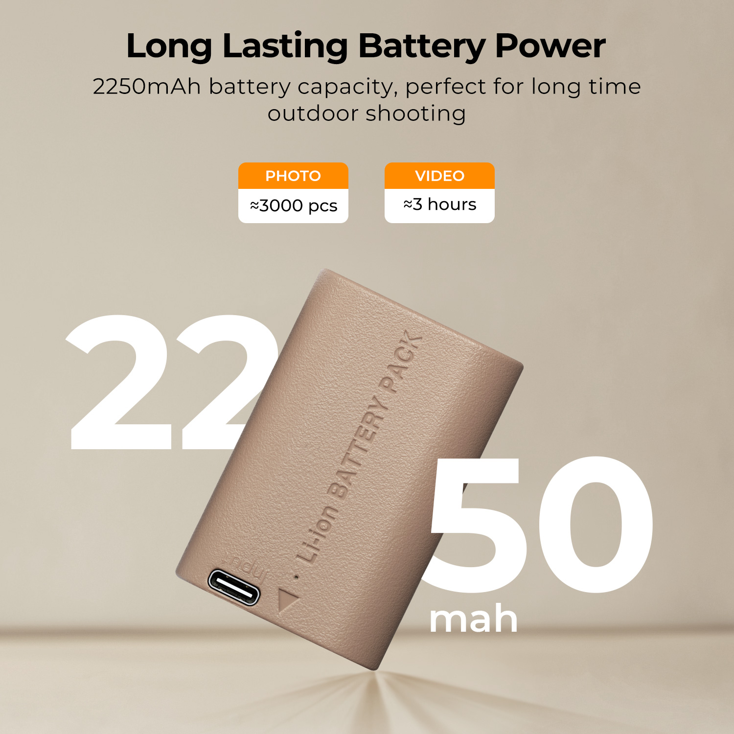 K&F Concept LP-E6NH akkumulátor 2250mAh, USB-C csatlakozóval K&F Concept LP-E6NH akkumulátor 2250mAh, USB-C csatlakozóval