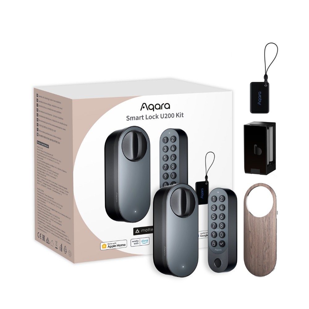 Aqara U200 Smart Lock okos zár, Matter, fekete