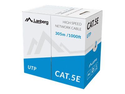 Lanberg LAN kábel UTP cat.5e solid CCA 305m kék (LCU5-10CC-0305-B) Lanberg LAN kábel UTP cat.5e solid CCA 305m kék (LCU5-10CC-0305-B)