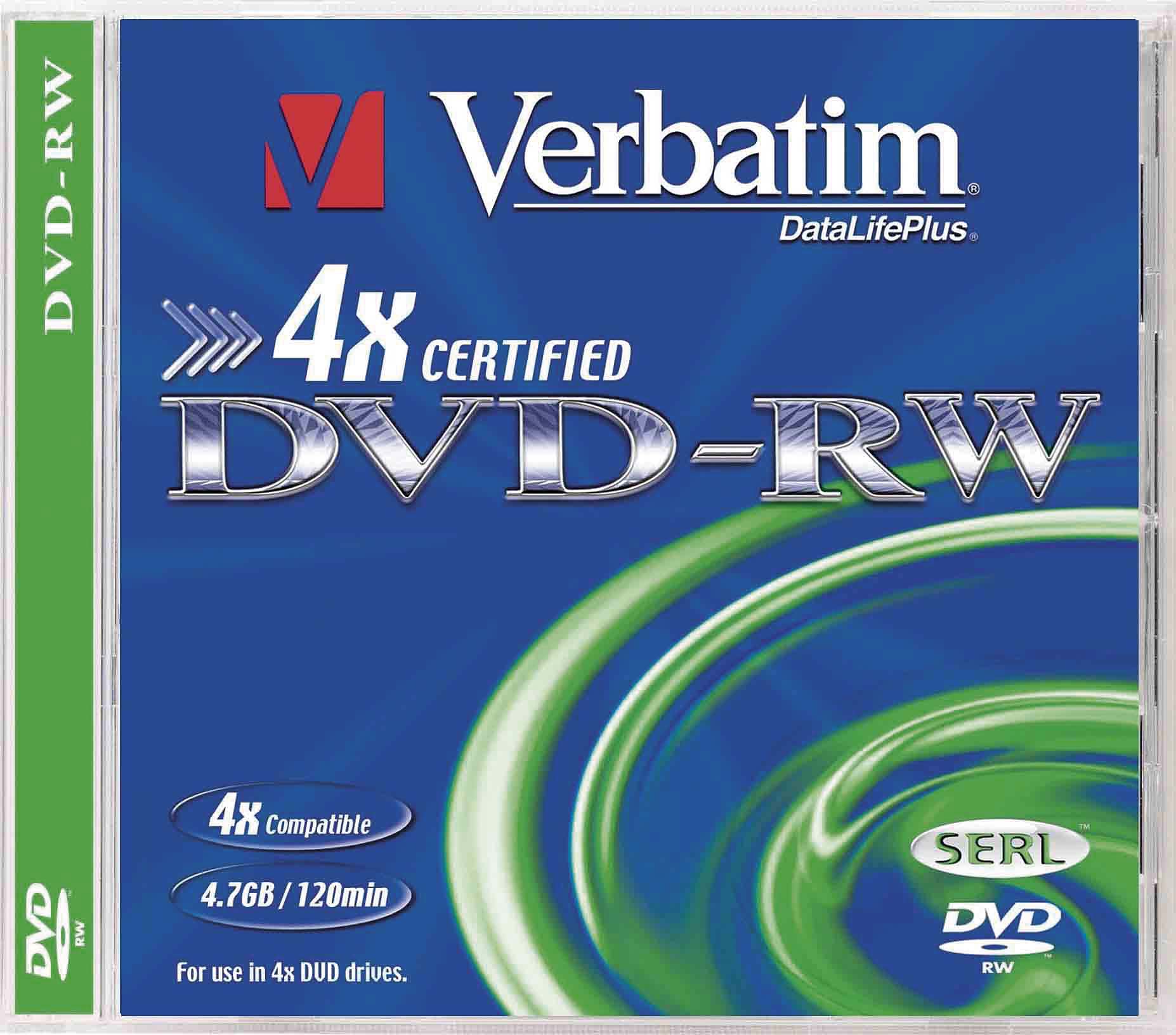 Verbatim DVD-RW 4.7GB 4X DVD lemez (43285)