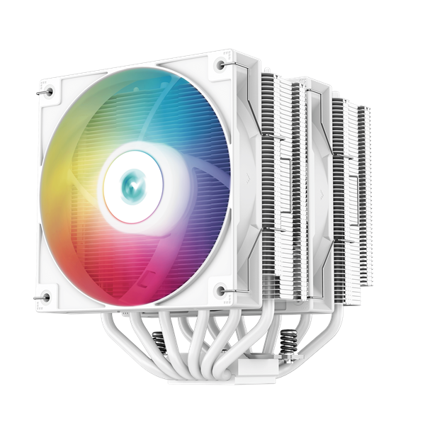 DeepCool CPU Cooler - AG620 WH ARGB (29,4 dB; max, 115,32 m3/h; 4pin PWM, 6 db heatpipe, 12cm, A-RGB LED, fehér)