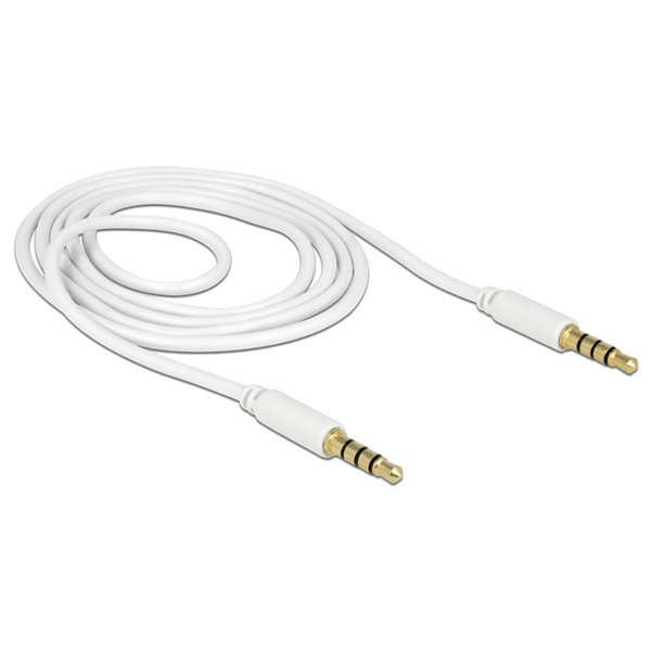 Delock 83440 1m 3.5mm 4.pol. jack dugó - 3.5mm 4.pol. jack dugó kábel Delock 83440 1m 3.5mm 4.pol. jack dugó - 3.5mm 4.pol. jack dugó kábel