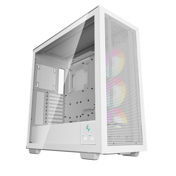DeepCool Számítógépház - MORPHEUS WH (fehér, moduláris, 1x420mm venti,Mini-ITX /M-ATX /ATX /E-ATX, 4xUSB3.0, 1xUSB-C)