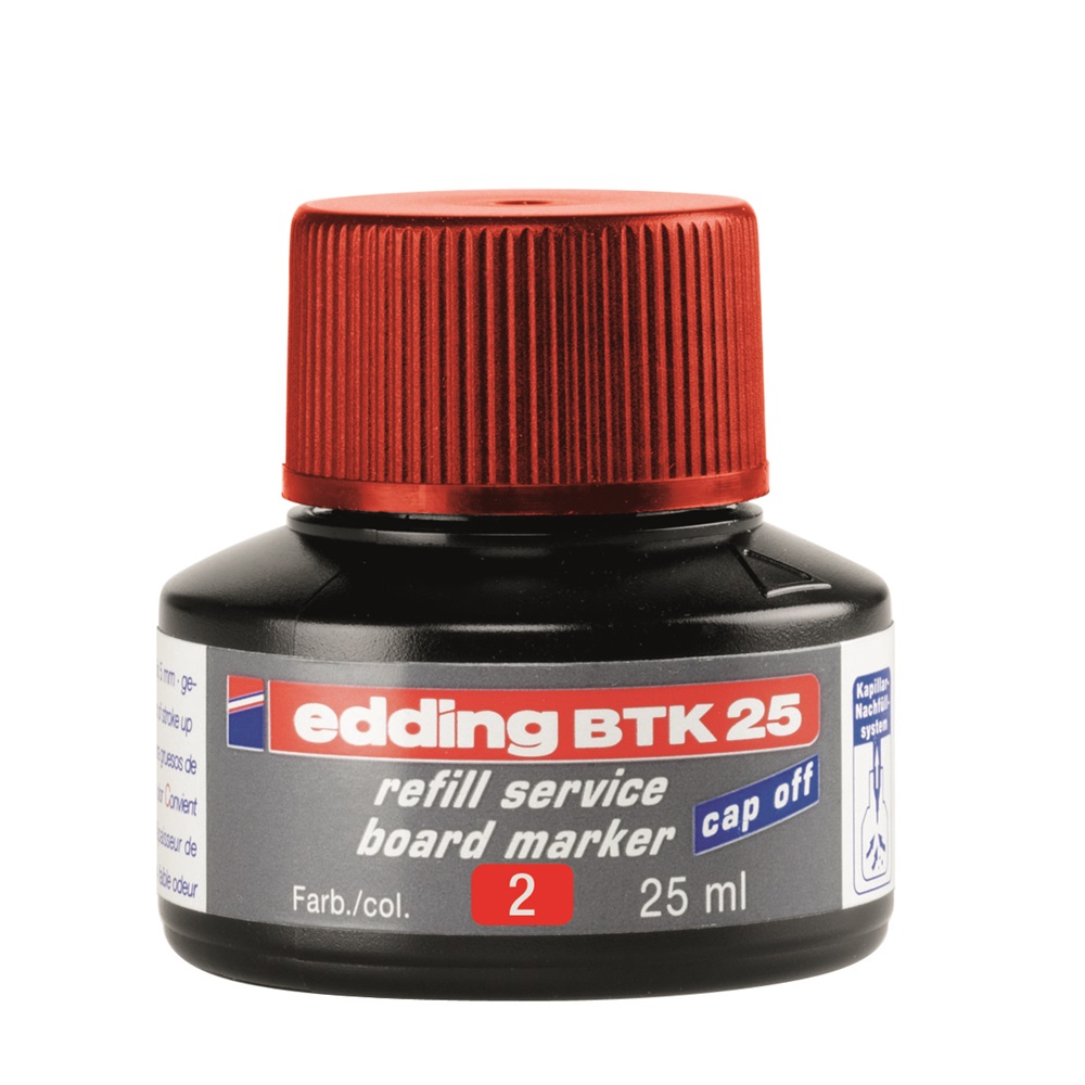 Edding Tinta utántöltő táblamarkerhez 25ml,  BTK25 piros (7270077001)