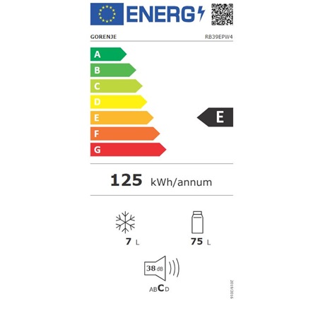 Gorenje RB39EPW4 Egyajtós hűtőszekrény
