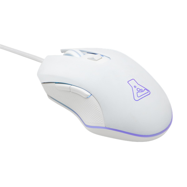 The G-Lab   KULT HELIUM W RGB LED Gamer Egér Fehér 